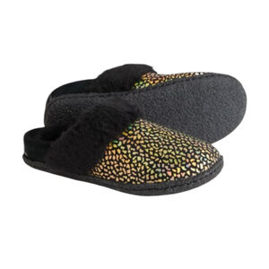 NEW Sorel Youth Nakiska Slide II Kids Black Gold Glitter Sparkle New Box Size 4